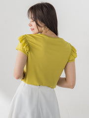 【WEB限定】ショルダーフリルカットソー