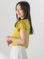 【WEB限定】ショルダーフリルカットソー