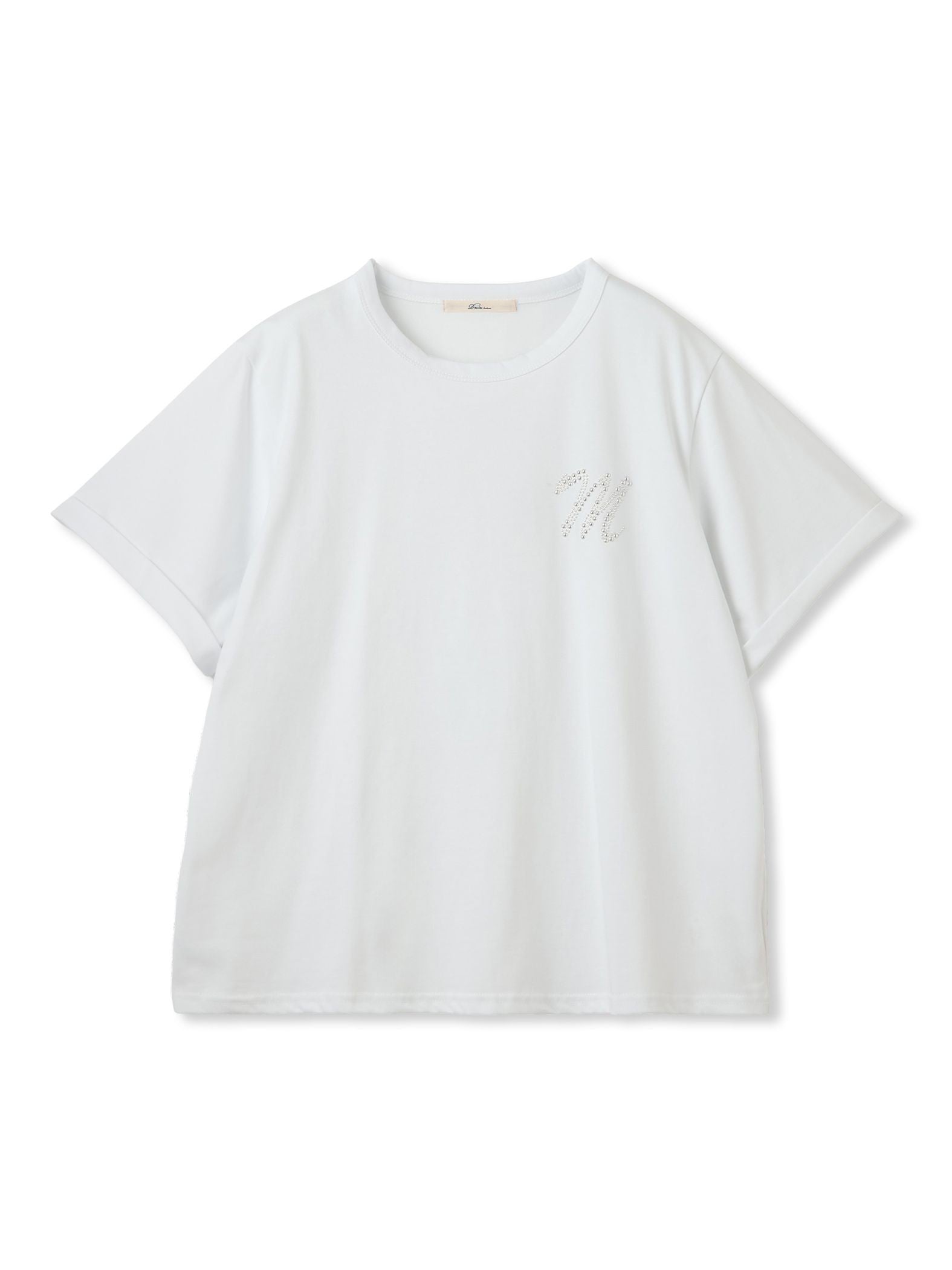 ロゴブローチ風Tシャツ≪手洗い可能≫