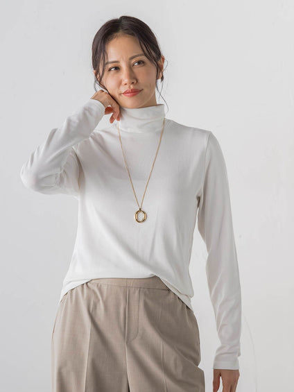 【WEB限定】【Skinea】≪着るスキンケア≫タートルネックカットソー