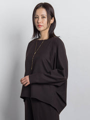 両面起毛ドロップショルダーブラウス≪洗える/セットアップ対応≫