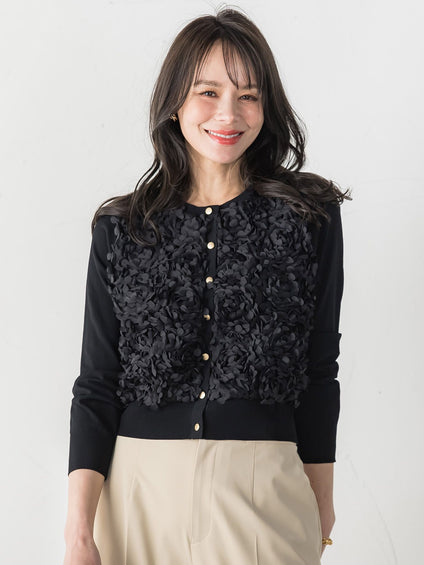 フラワーチュールドッキングカーディガン