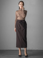 【大きいサイズ】ラメリブタートルニット