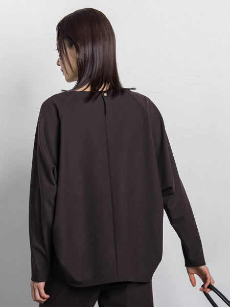 両面起毛ドロップショルダーブラウス≪洗える/セットアップ対応≫