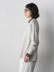 Vネックニット≪手洗い可能≫