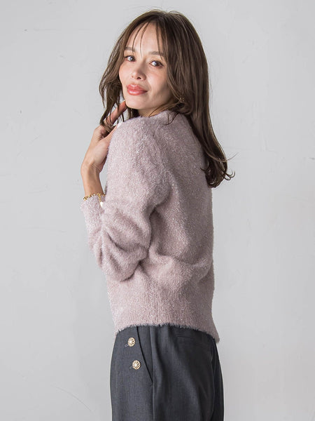 ラメシャギーニット