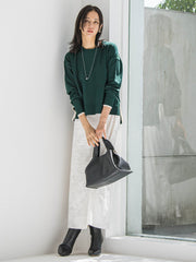 【WEB限定】カラー配色ニット≪洗える≫