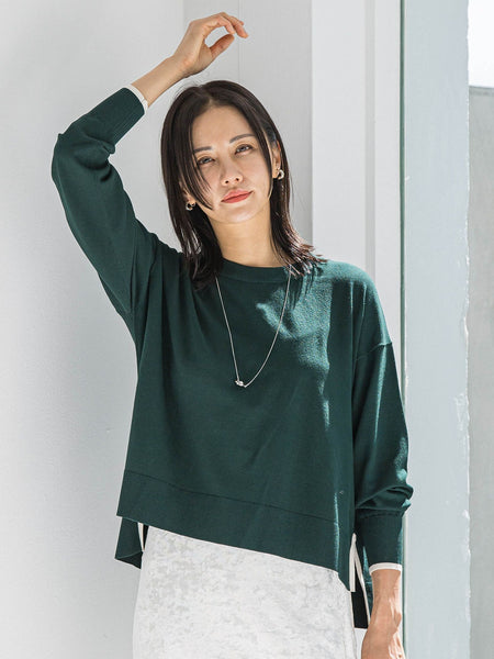 【WEB限定】カラー配色ニット≪洗える≫