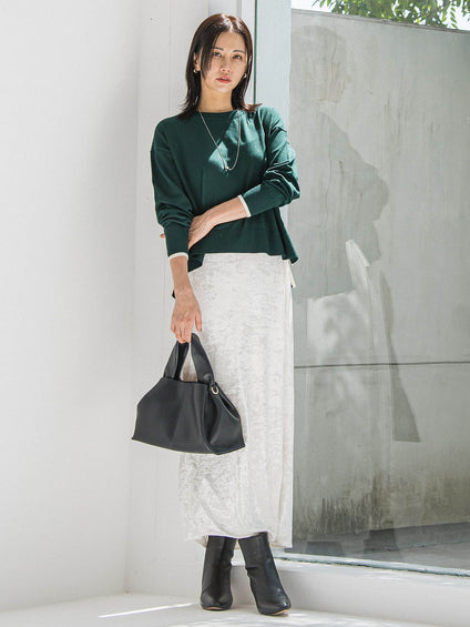 【WEB限定】カラー配色ニット≪洗える≫