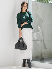 【WEB限定】カラー配色ニット≪洗える≫