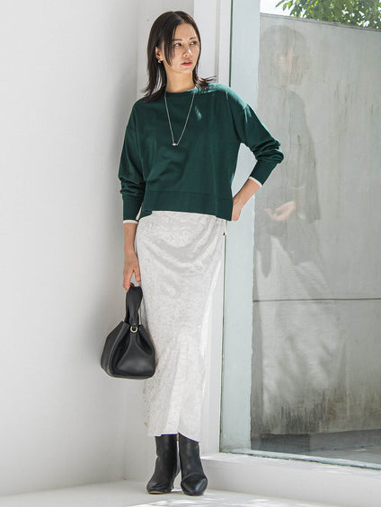 【WEB限定】カラー配色ニット≪洗える≫