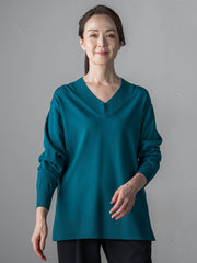 Vネックニット≪手洗い可能≫