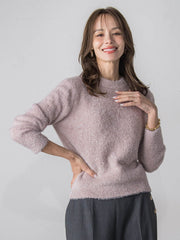 ラメシャギーニット