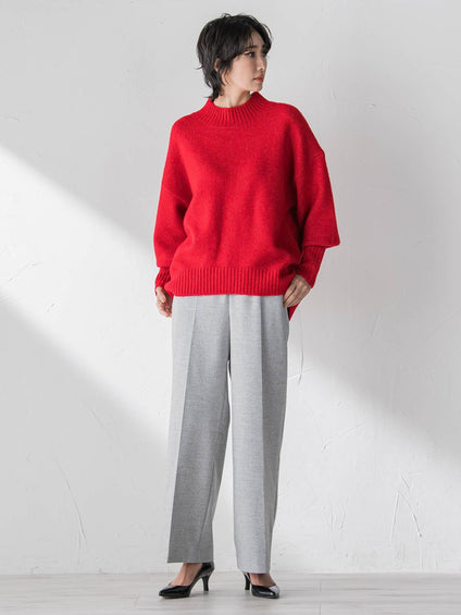 【WEB限定】”毎日頼れる”ゆったりモックネックニット