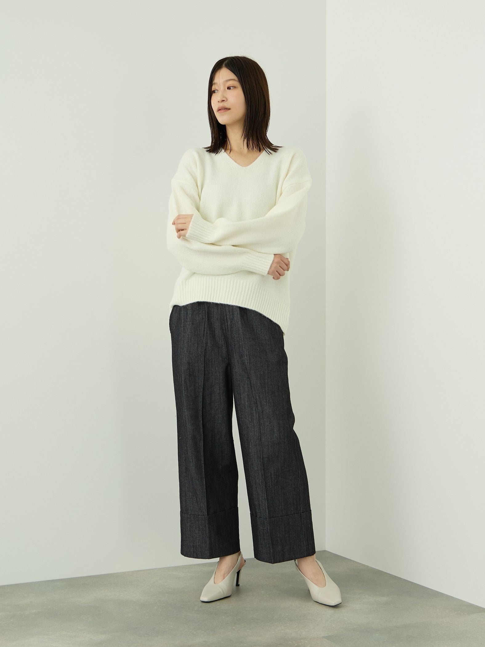 デニムワイドパンツ