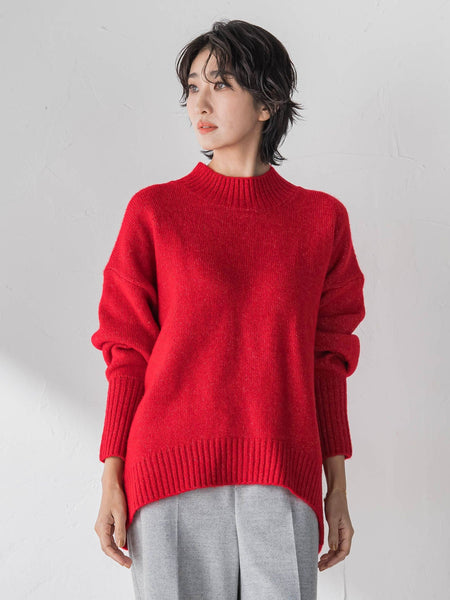 【WEB限定】”毎日頼れる”ゆったりモックネックニット