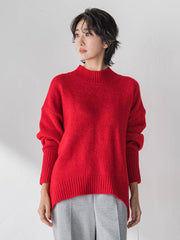 【WEB限定】”毎日頼れる”ゆったりモックネックニット