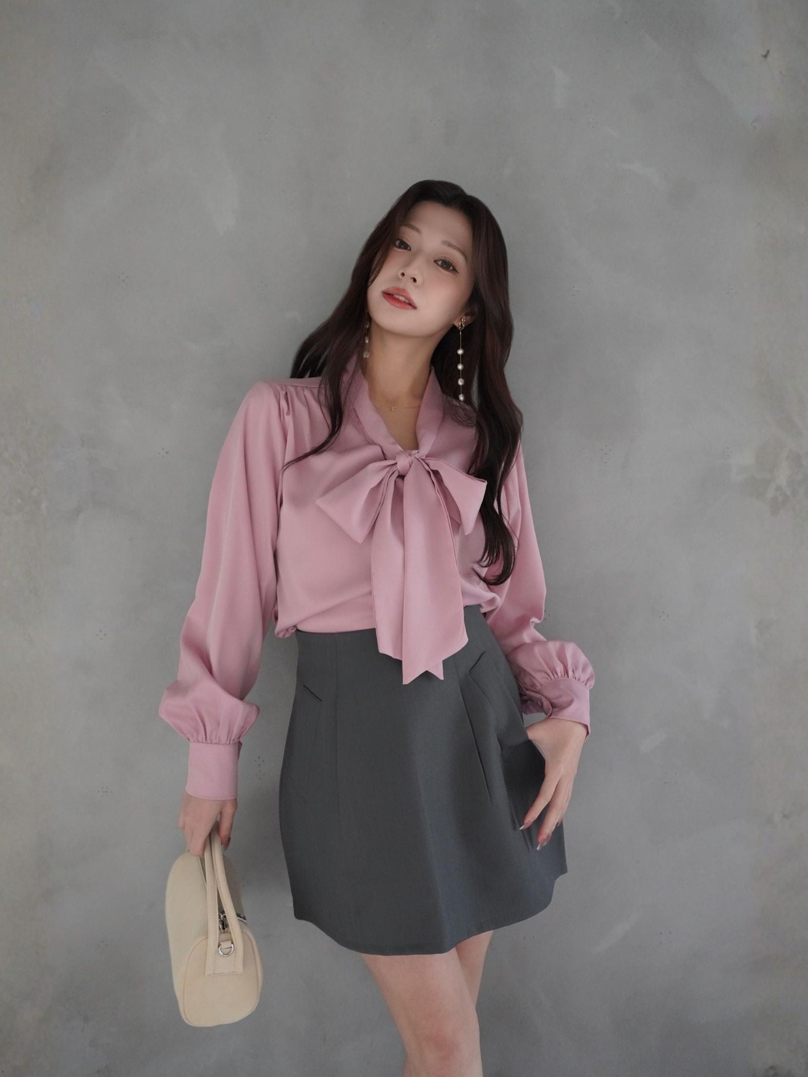 Bowtie Satin Blouse