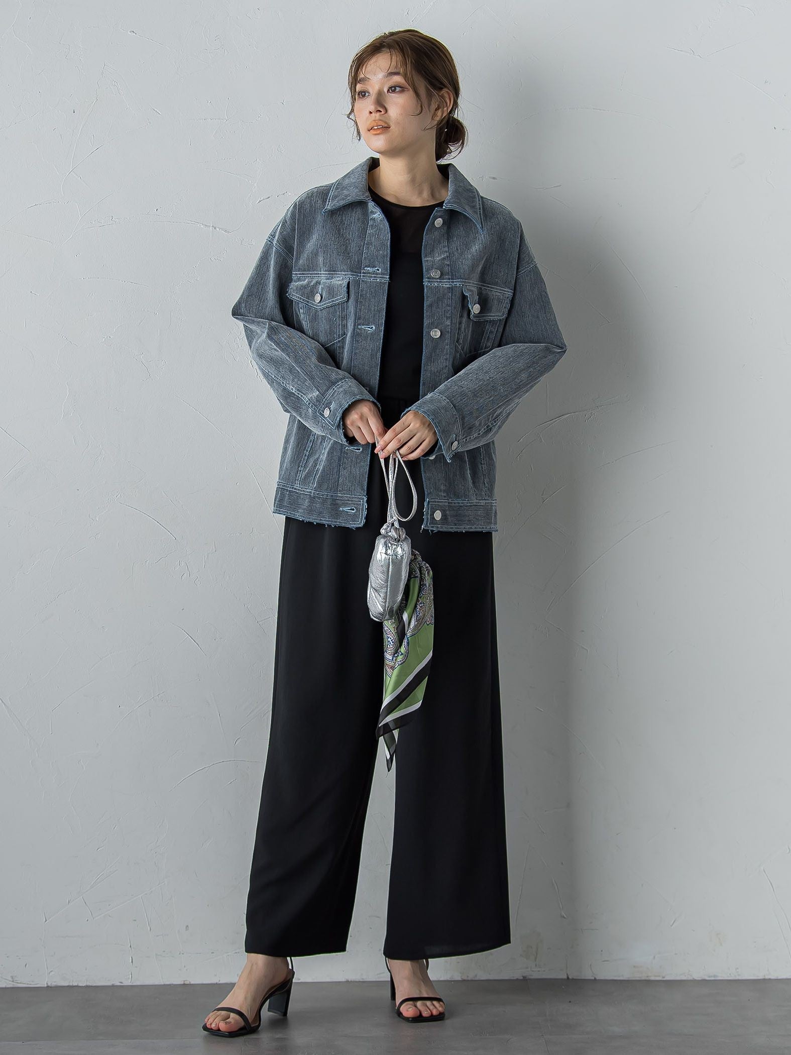 コットンサラチュールカットソー≪手洗い可能≫