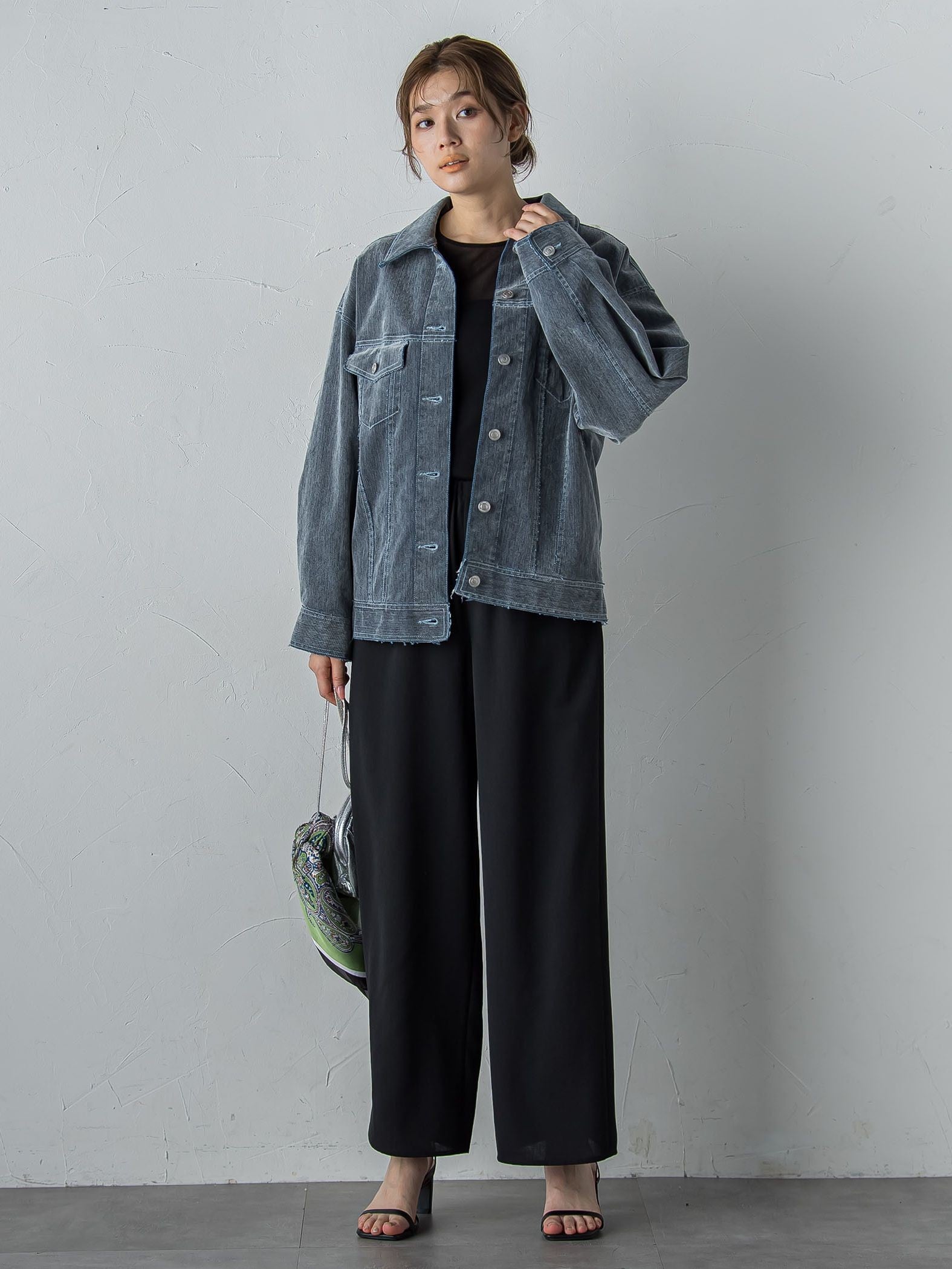 コットンサラチュールカットソー≪手洗い可能≫