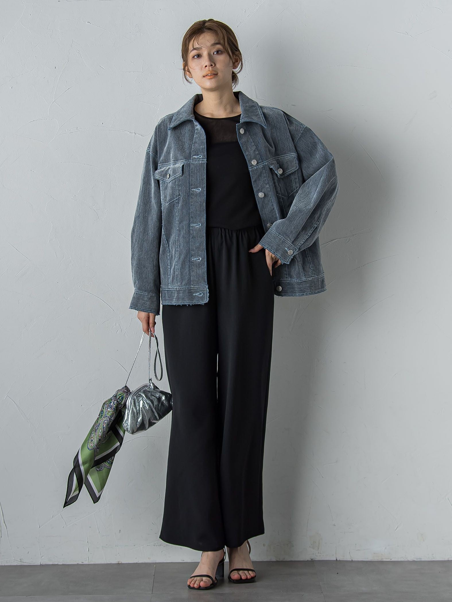 コットンサラチュールカットソー≪手洗い可能≫