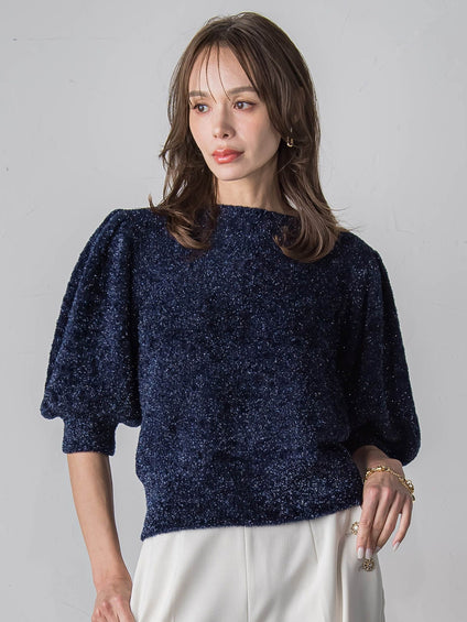 ラメシャギーニット≪手洗い可能≫