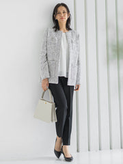 【WEB限定 13号】フロントタックブラウス≪透けにくい≫