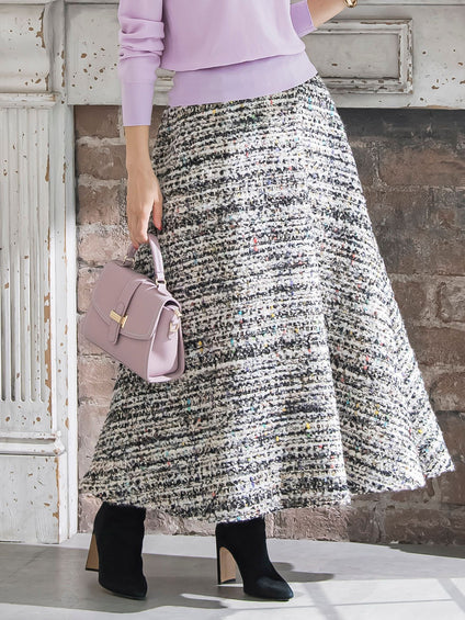 CLARENSONミックスツイードスカート