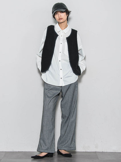 【WEB限定】4WAYキルティング×ボアブルゾン≪手洗い可能≫