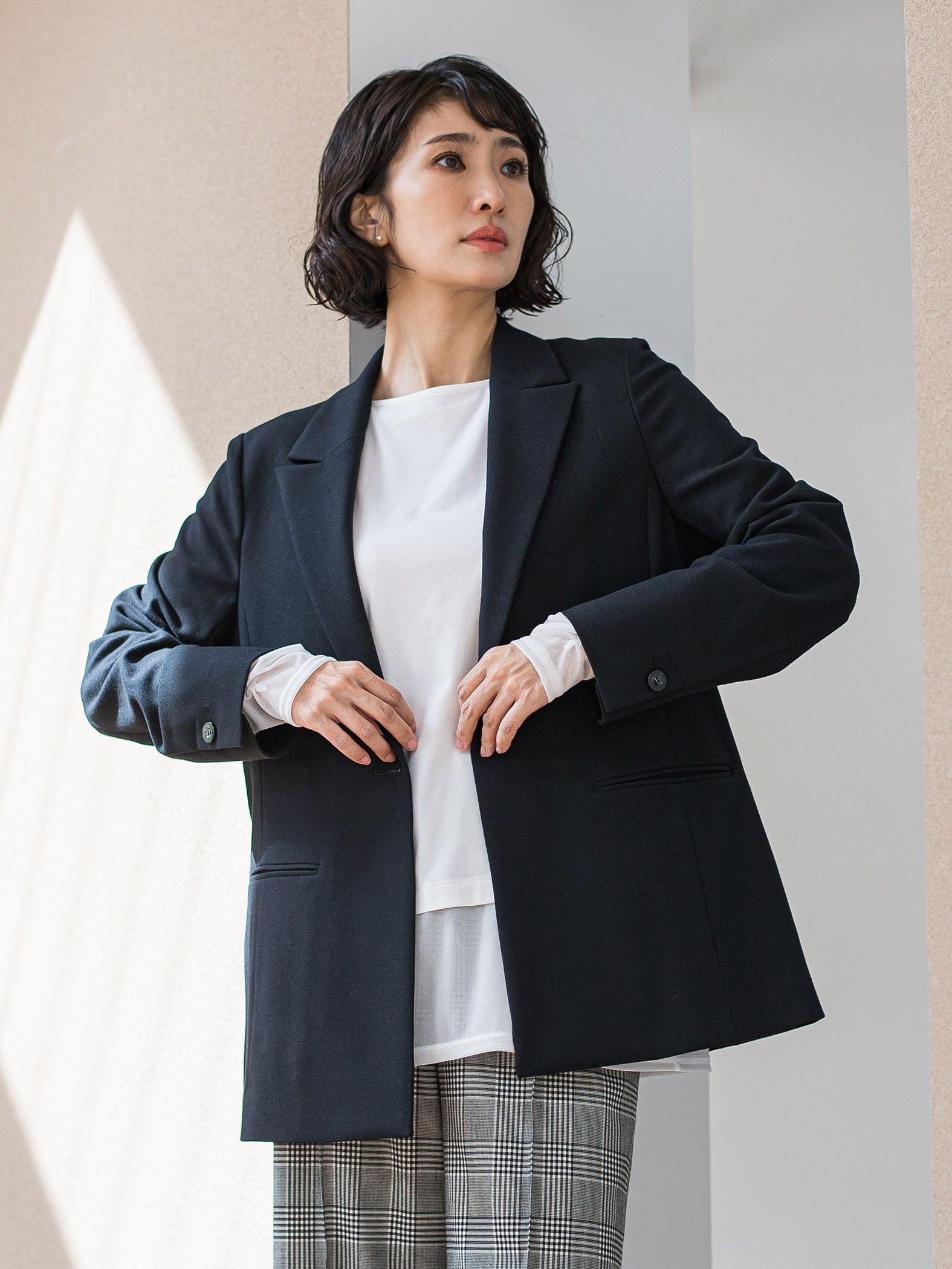 ピクシエスタテーラードジャケット≪手洗い可能≫