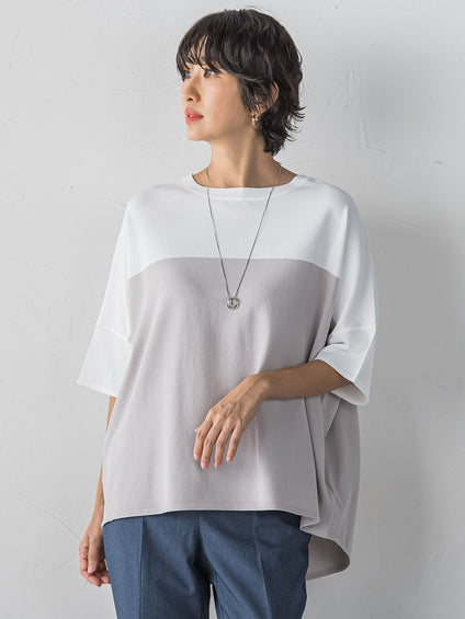【WEB限定】”涼感”バイカラーニット