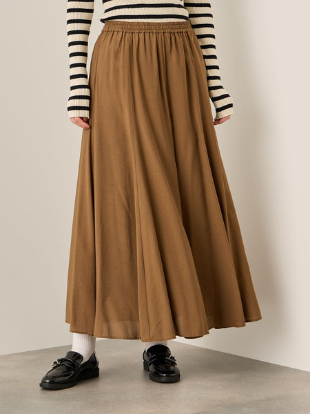 フローイングウールサーキュラースカート