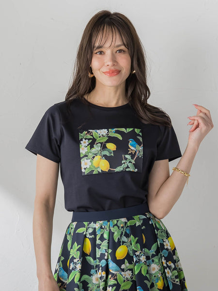 レモンプリントTシャツ
