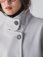 フェイクウールスタンドカラーコート