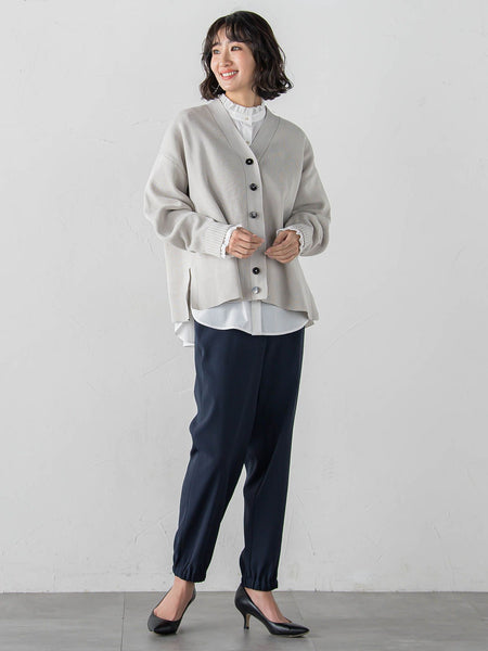 【大きいサイズ】ネックフリルブラウス