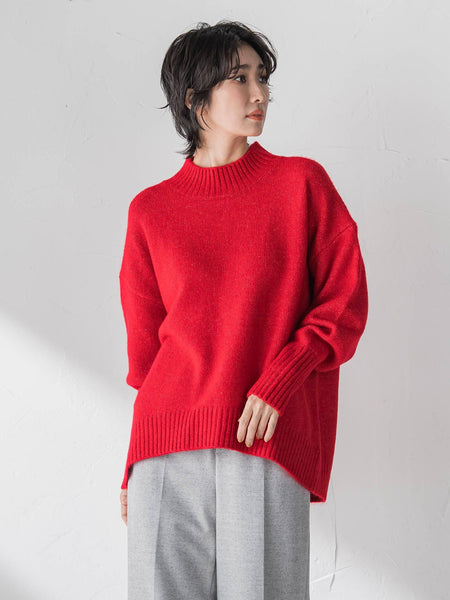 【WEB限定】”毎日頼れる”ゆったりモックネックニット