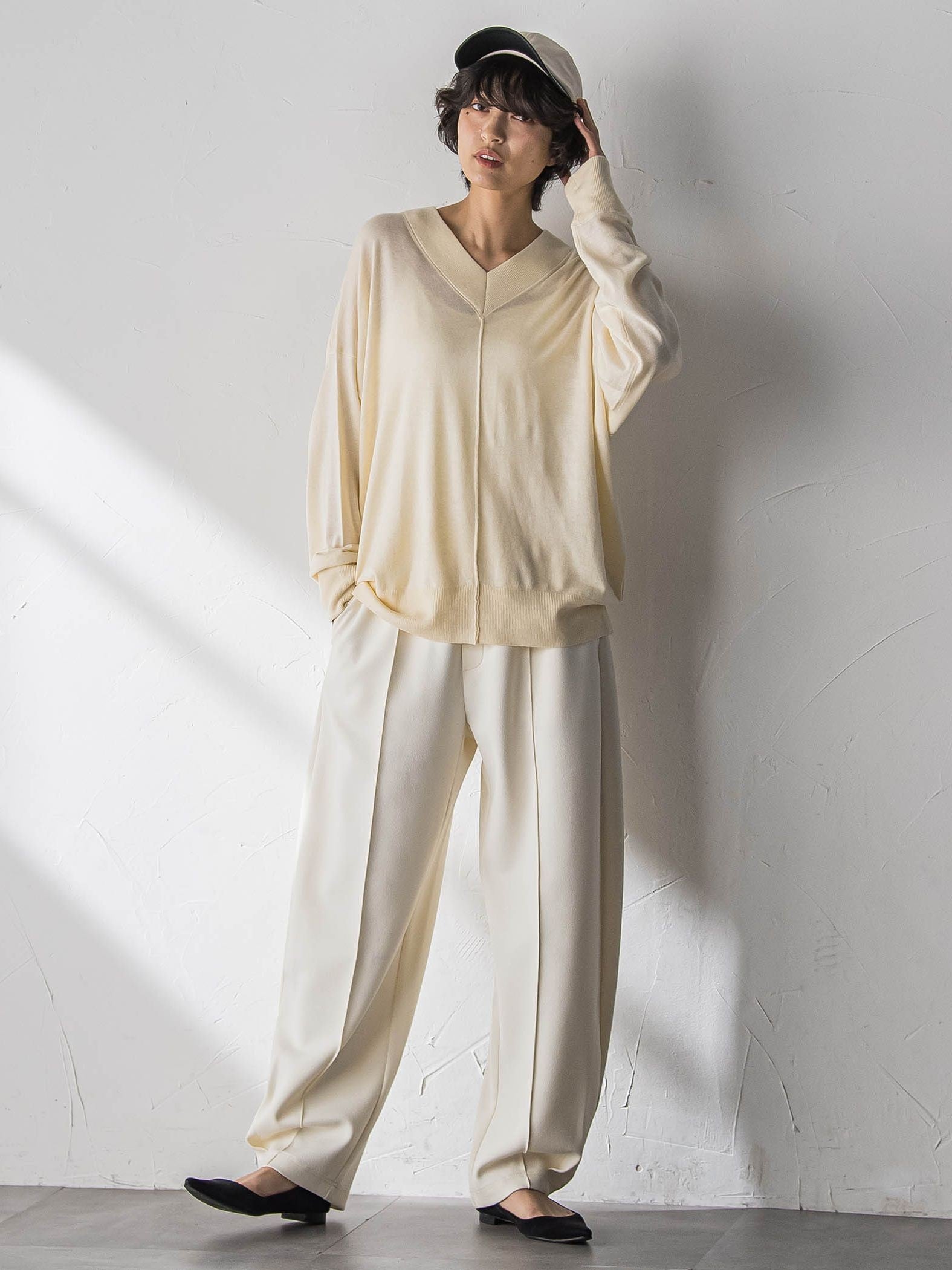 【えらべるSETUP】叶えるイージーカーブパンツ≪手洗い可能≫