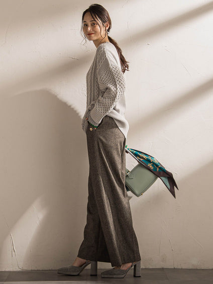 【WEB限定】ケーブル柄編みニット≪洗える≫