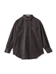 フェイクスエードシャツ≪洗濯機で洗える≫