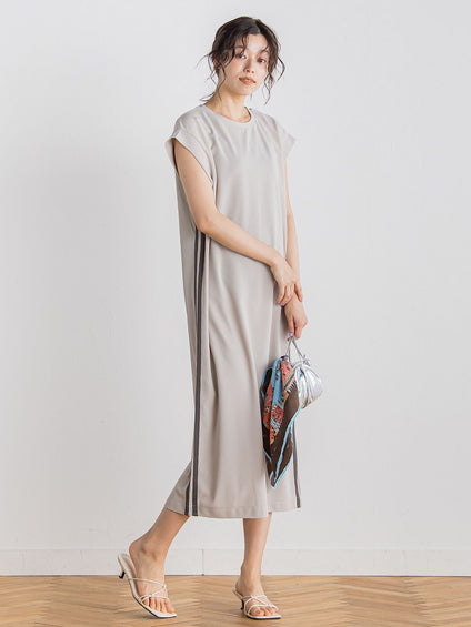 【WEB限定】カットジョーゼットサイドラインワンピース≪手洗い可能≫