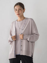 【大きいサイズ/新色追加】Tシャツニットカーディガン