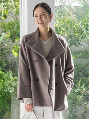 プレミアムウールカシミヤショートコート