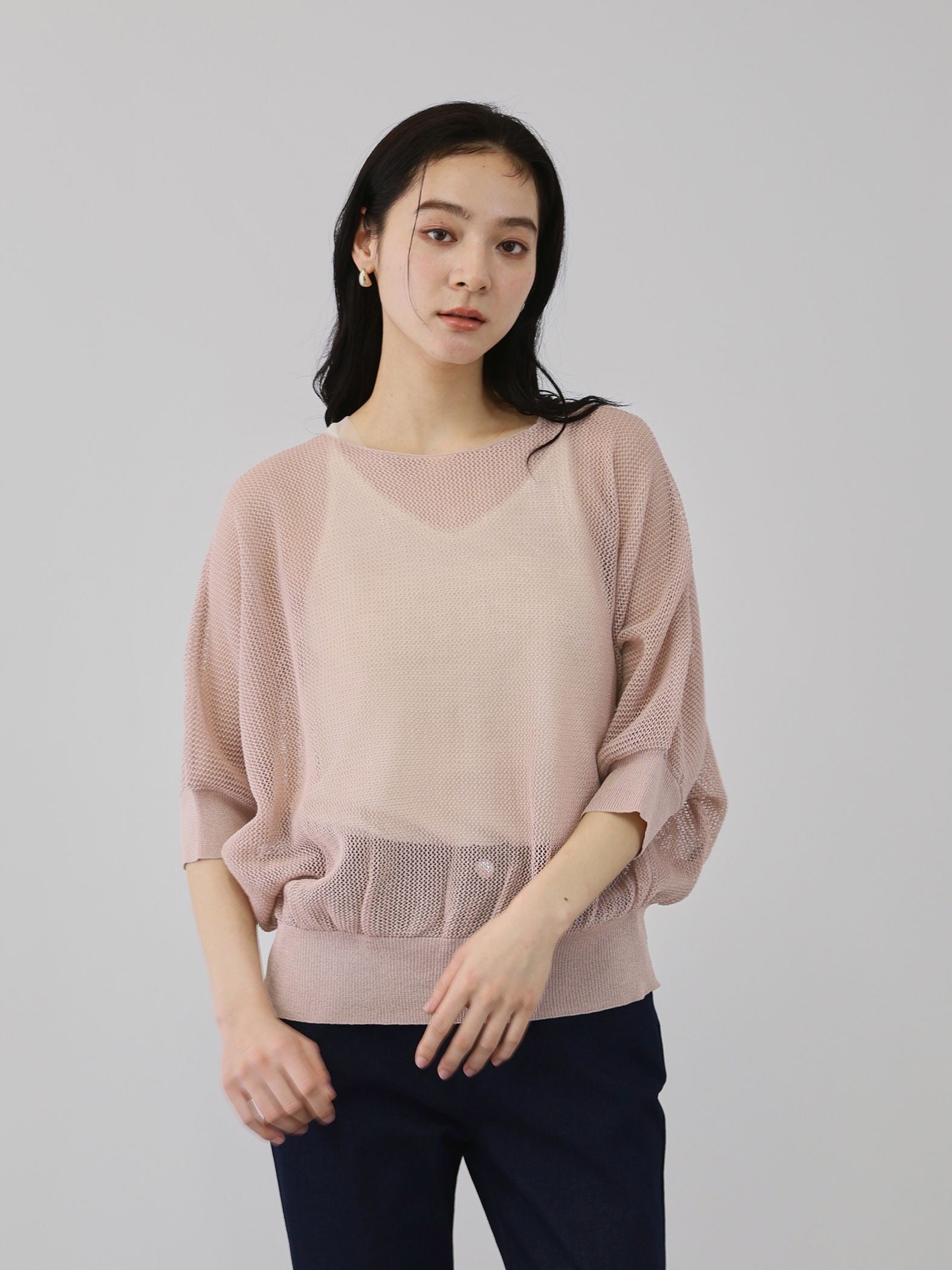 リネニースパークリングニットプルオーバー