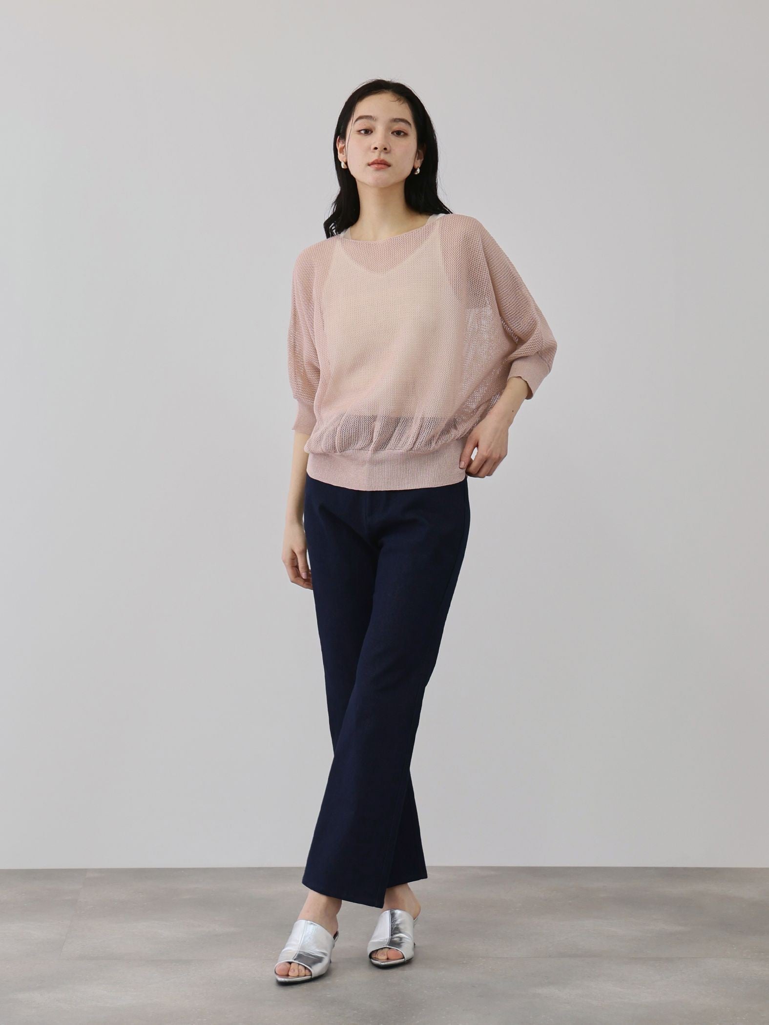 リネニースパークリングニットプルオーバー