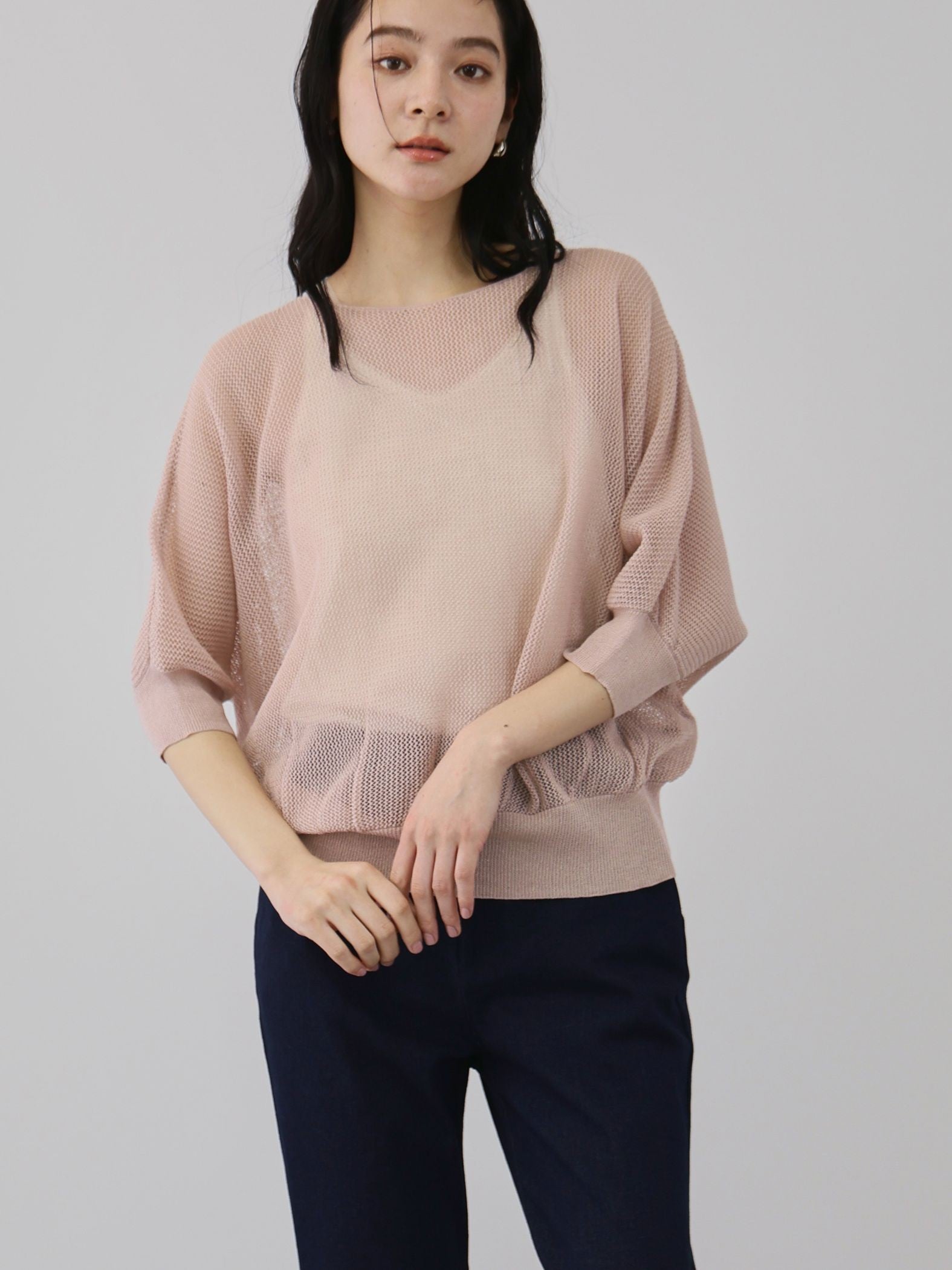 リネニースパークリングニットプルオーバー