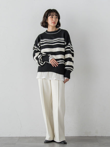 【WEB限定/大きいサイズ】”まるで毛布”とろける裏起毛ワイドパンツ