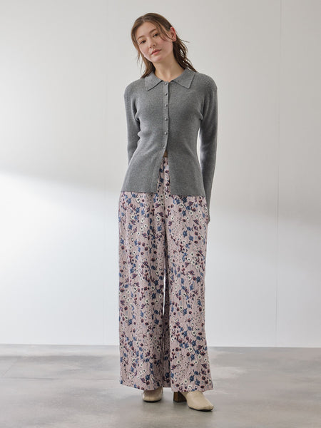 マルチフラワーイージーワイドパンツ≪手洗い可能≫