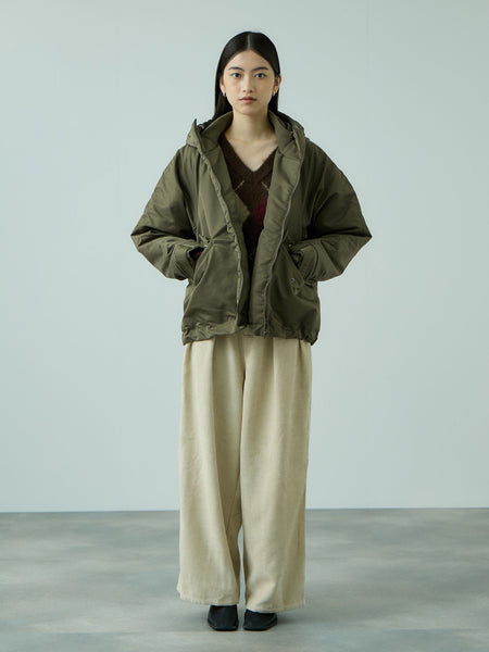 ナイロン中綿フードMA-1ジャケット≪手洗い可能≫