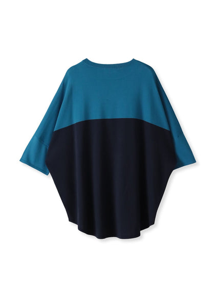 【WEB限定】バイカラーニット≪手洗い可能≫