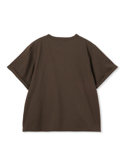 ロゴブローチ風Tシャツ≪手洗い可能≫